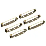 50Pcs Safety Bar Pins 35mm Brooch Clasp Pin Backs for ID Badges, Bronze Tone