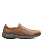 Clarks Mens Pro Step Brown Leather Casual Slip On Shoes