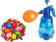 Water Balloon Pump - Air And Water Balloon Inflator | Hand Balloon Filler With 500 Balloons, Water Fun For Kids Outdoor