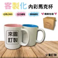 在飛比找momo購物網優惠-客約商品-客製化內彩馬克杯 粉紅/藍(客製化馬克杯)