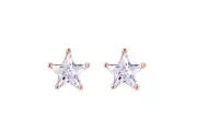 Crystals from SWAROVSKI 18K Yellow Gold Star Solitaire Earrings