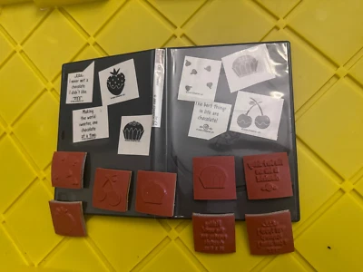 RARE STAMPIN UP Oh So Sweet Chocolate Chip Cherry Strawberry Candy No Wood