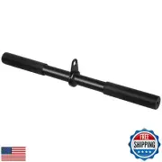 Vishusju Pulldown Straight Bar Rotating Steel with Rubber Grips LAT Pull Down