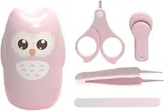 Vaguelly 1 Set Safe Nail Clippers Kit Ergonomic Manicure with Nail File Scissors Portable Storage Case for Newborns and Owl Design