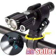 LED Front Rear Bike Set Torch USB Mountain Bicycle Lights Rechargeable Lamp