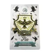 Fairy Loot Pin Excelsior Raven AA Crown noOneDesigns Enamel Gold Black White New