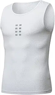 Nurdo Men's Sleeveless Cycling Undershirt Quick Dry Bike Base Layer Vests Summer Running Vest Elastic Breathable Sport Clothing for Running Jogging Cycling Gym Fitness