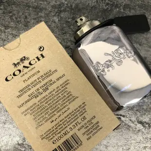 ◐香水綁馬尾◐COACH 紐約白金 男性淡香精 100ml TESTER