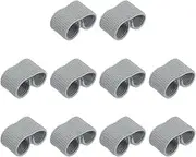 [uxcell] Elastic Belt Keepers, 10 Pack Strap Organizers Web Belt Loop Stays Backpack Strap Holder for 1.6" Wide Belts/Straps, Light Gray