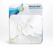 HandStands Deluxe Mouse Mat Non-Slip natural rubber base smooth - White Marble