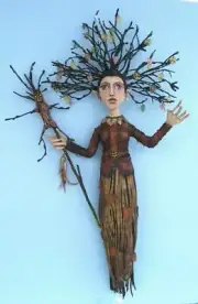 "Treesa" Cloth Folk Art Doll Sewing Pattern By Susan Barmore