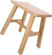QUMIIRITY Small Wooden Stool Bamboo Shoe Changing Stool Kids Shoe Bench Shower Bench Seat Lightweight Portable