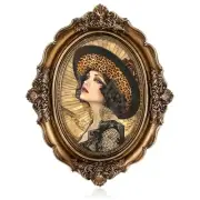 Vintage Picture Frame 5 x 7 Inch Oval Antique Bronze Gold Photo Frames with