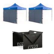 KINGS Portable Steel Fire Pit Easy Setup + 2x Adventure Kings Gazebo Side Wall