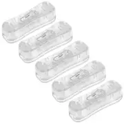 5Pcs Inline Cord Switch AC 250V 2A SPST Lamp Light Rocker Switch Clear