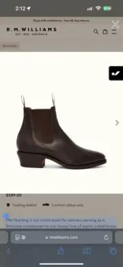 NEW RM Williams Comfort Lady Yearling Boots 9.5