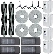 18PACK Replacement Accessories Set for ECOVACS DEEBOT X2 Omni/X2/X2 Pro/DEX86 Robot Vacuum and Mop Accessories Main Brush X2,Mop Cloth X4,Filters X4,Side Brushes X4,Dust Bags X4
