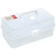 Born Craft 2 Level Storage 8 Compartment Box Clear