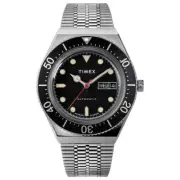 Timex TW2U78300ZV Automatic M79 Black Dial Stainless Silver Tone Men's Watch