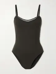 [Eres] Eres - Fever Fantasy Ric Rac-trimmed Swimsuit - Gray - FR 42 FR 42 Gray
