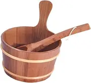 MYCENSE Sauna Bucket and Ladle Milk Pail Sauna Accessories Storage Container for Bathtub Home