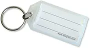 Lucky Line Key Tag with Flap and Split Ring, Clear, 100 per Display Box (6050010)
