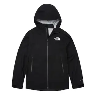 【The North Face 官方旗艦】北面男款黑色防水透氣連帽衝鋒衣｜89SVJK3