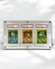 TCG 3 Card Display Frame Desktop For PSA/CGC Graded Pokemon/NBA Transparent UV