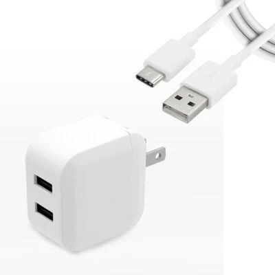 Durable Grade A+ Dual USB Power Adapter+6ft Type C Cable for Nintendo Switch USA
