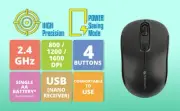 Zebronics Dash Wireless Optical Mouse High Precision 1600 DPI Buttom -Free Ship