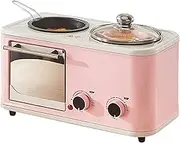 Small Breakfast Machine Electric Oven, 3 in 1 Breakfast Station, Sandwich Machine Frying Pan Mini Oven for Home, 1L Griddle, 5L Toaster Oven