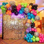 BALONAR 140Pcs DIY Disco Balloons Garland Kits with 22/18/10/5/Inch Balloons for