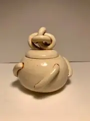 RARE Vintage Erin Eleniak Studio Art Pottery Ceramic Garlic Keeper / Canister