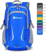 ZOMAKE 40L Lightweight Packable Backpack Water Resistant Hiking Daypack, Smal...