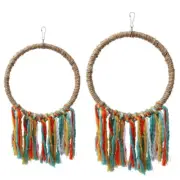 Parrot Chew Toy Bite-Resistant Sisal Perch Colorful Rope Bird Chewing Toy