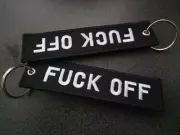 KEY STRAP RING KEYCHAIN F+CK OFF BIKE CAR 4WD UTE SUV SCOOTER HARLEY TOYOTA FTW
