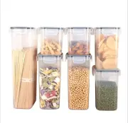 Food Storage Containers Airtight Canister 14 Piece Plastic Kitchen And Pantry