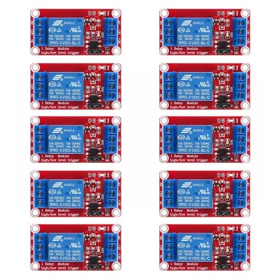 10pcs DC 5V Relay Module 1 Channel Relay Switch Relay Board with Optocoupler