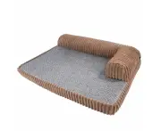 Backrest Design Cooling Dog Sofa Bed - Brown