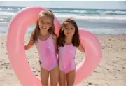 NWT Pilyq PQ Girls 10 CTO Best 1PC Glitter Tie Dye Print Swimsuit 118585