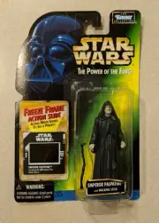 Star Wars PotF: Emperor Palpatine with Walking Stick Freeze Frame 1997 MoSC