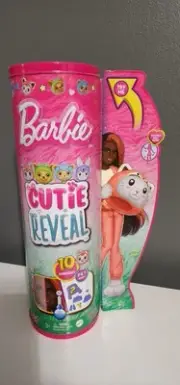 Barbie Cutie Reveal Kitty / Red Panda Plush Costume Doll 10 Surprise