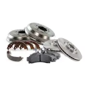 Front + Rear Disc Brake Rotors Pads Drums Shoes for Honda Jazz GK GF GK5 1.5L