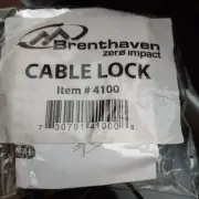Brenthaven zero impact Cable Lock for computers, new, in original package