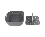 Square Air Fryer Silicone Baking Pan With Silicone Mat Air Fryer Pan