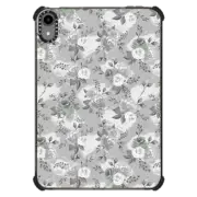 iPad mini (6th gen) iPad Impact Case Black white mint watercolor brush strokes paint floral