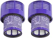 Washable Big Filter Unit Compatible for Dyson V10 Sv12 Cyclone Animal Absolute Total Clean Cordless Vacuum Cleaner, Replace Filter(2pcs)