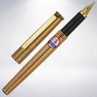 在飛比找蝦皮購物優惠-絕版 台灣 SKB 文明鋼筆 金色方格紋鋼筆: 黑色