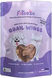 Australian Freeze Dried Quail Wings by Fureeze 50g | Healthy Pet Treats for Cats & Dogs | 100% Meat, No Nasties | Human Grade | Made in Australia