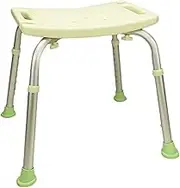 FFSPIIO Stable Shower Chair, for Disabled Adults Elderly Bathroom Stool Bathtub Seat Adjustable Height Safety Non-Slip Shower Bench Shower Chair(Without backrest)
